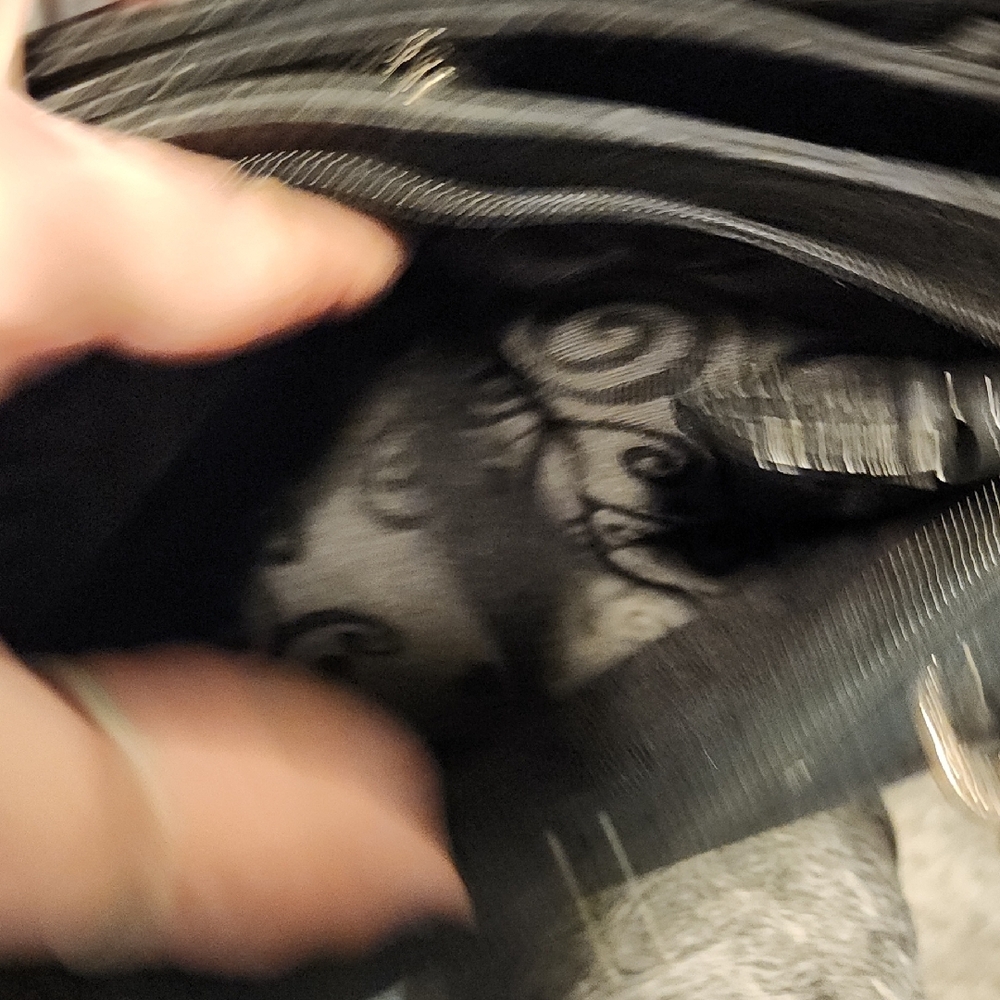 Brighton Black Leather Shoulder Bag with Heart Accent - Picture 5 of 10